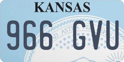 KS license plate 966GVU