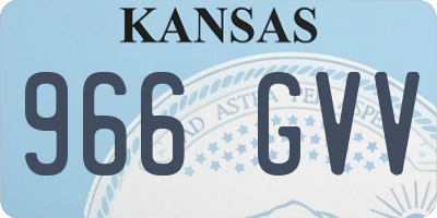 KS license plate 966GVV