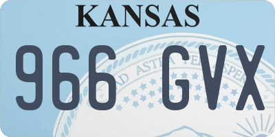 KS license plate 966GVX