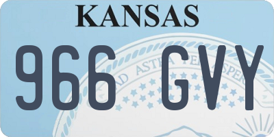 KS license plate 966GVY