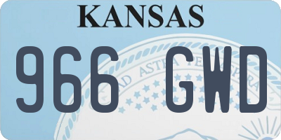 KS license plate 966GWD