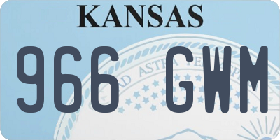 KS license plate 966GWM