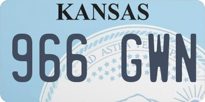 KS license plate 966GWN