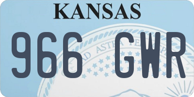 KS license plate 966GWR