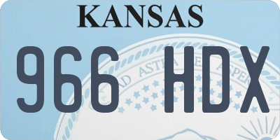 KS license plate 966HDX