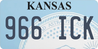 KS license plate 966ICK
