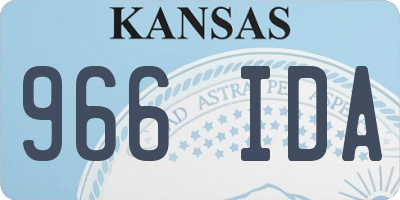 KS license plate 966IDA