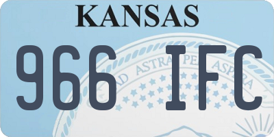 KS license plate 966IFC