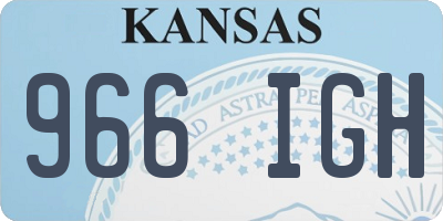 KS license plate 966IGH