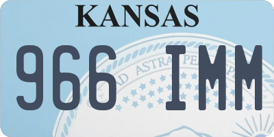 KS license plate 966IMM