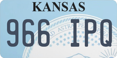 KS license plate 966IPQ