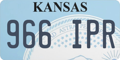 KS license plate 966IPR