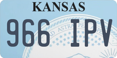 KS license plate 966IPV