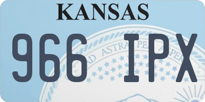 KS license plate 966IPX