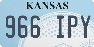 KS license plate 966IPY