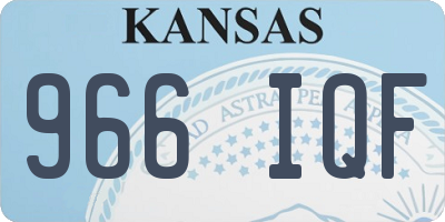 KS license plate 966IQF