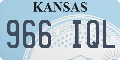 KS license plate 966IQL