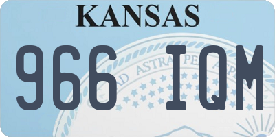 KS license plate 966IQM