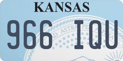 KS license plate 966IQU