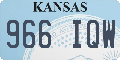 KS license plate 966IQW