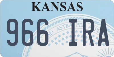 KS license plate 966IRA