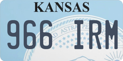 KS license plate 966IRM