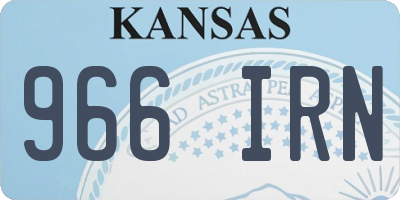 KS license plate 966IRN