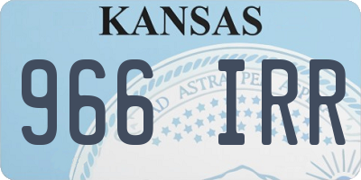 KS license plate 966IRR