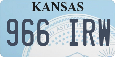 KS license plate 966IRW