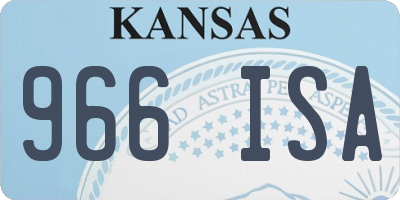 KS license plate 966ISA