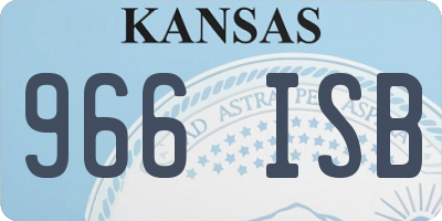 KS license plate 966ISB