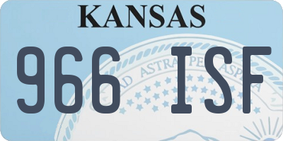 KS license plate 966ISF