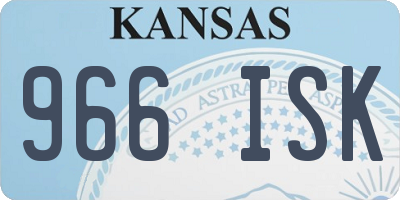 KS license plate 966ISK