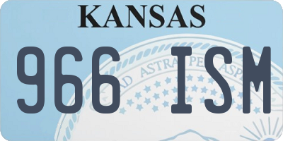 KS license plate 966ISM
