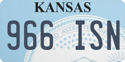 KS license plate 966ISN