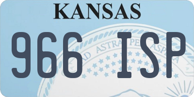 KS license plate 966ISP