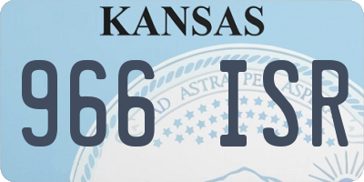 KS license plate 966ISR