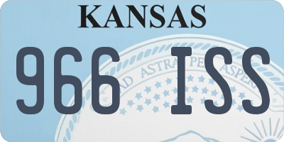 KS license plate 966ISS