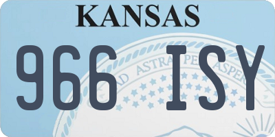 KS license plate 966ISY