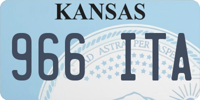 KS license plate 966ITA