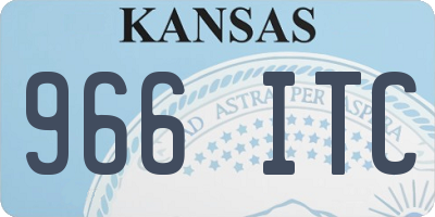 KS license plate 966ITC