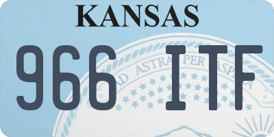 KS license plate 966ITF