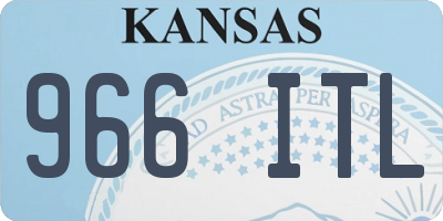 KS license plate 966ITL