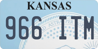 KS license plate 966ITM