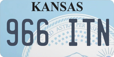 KS license plate 966ITN