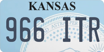 KS license plate 966ITR