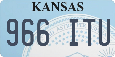 KS license plate 966ITU