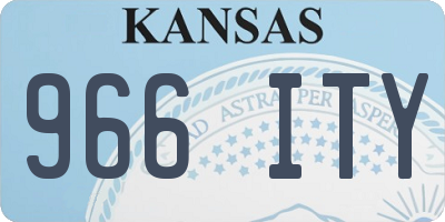 KS license plate 966ITY