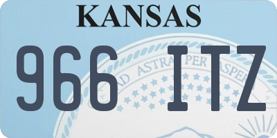 KS license plate 966ITZ