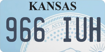 KS license plate 966IUH